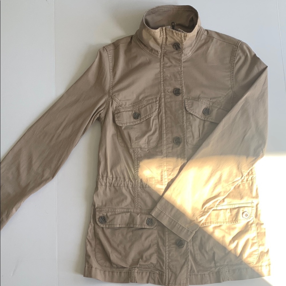 SONOMA WOMENS KHAKI CARGO JACKET•size XS•EUC